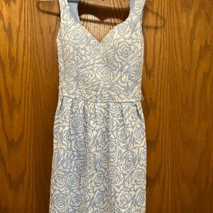 Candie's Light Blue and White Patterned Dress